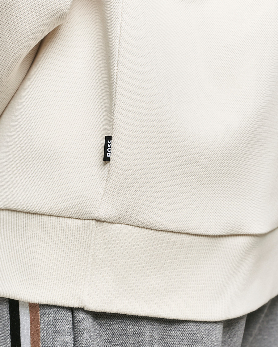 Herren | Pullover | BOSS BLACK | Stadler Logo Crew Neck Sweatshirt Open White