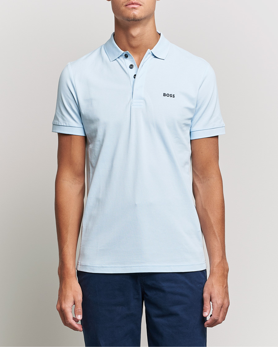 Herren | Poloshirts | BOSS GREEN | BOSS Athleisure Paule Slim Fit Polo Light Blue