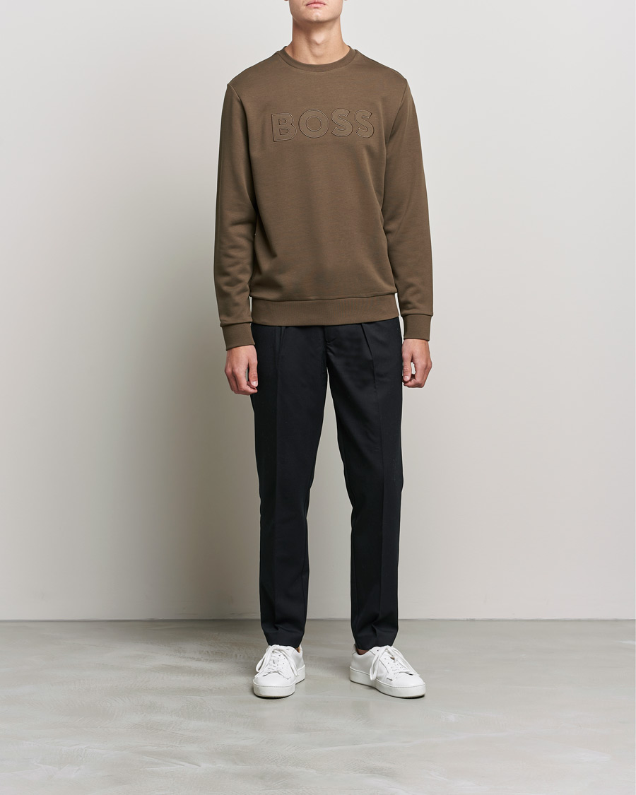 Herren | Pullover | BOSS ORANGE | Welogocrew Sweatshirt Dark Green
