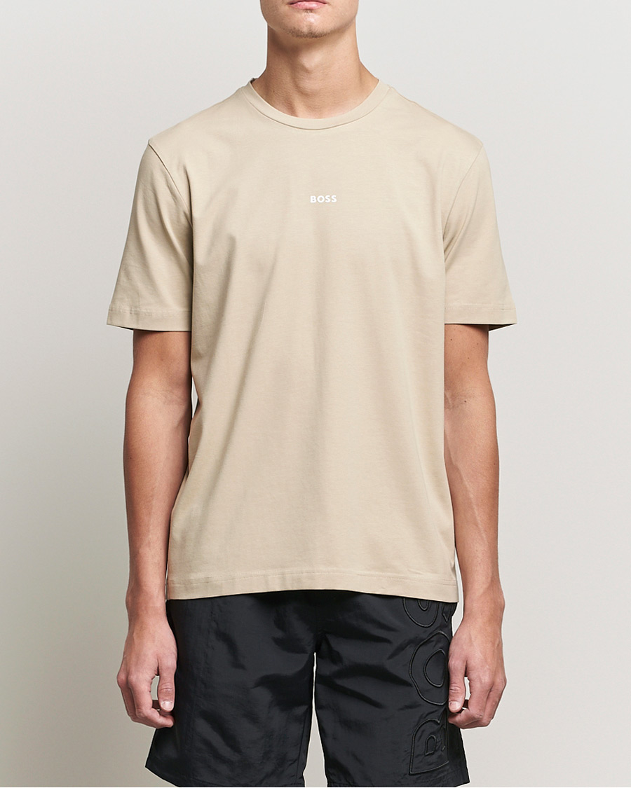 Herren | T-Shirts | BOSS ORANGE | BOSS Casual Tchup Logo Crew Neck Tee Light Beige