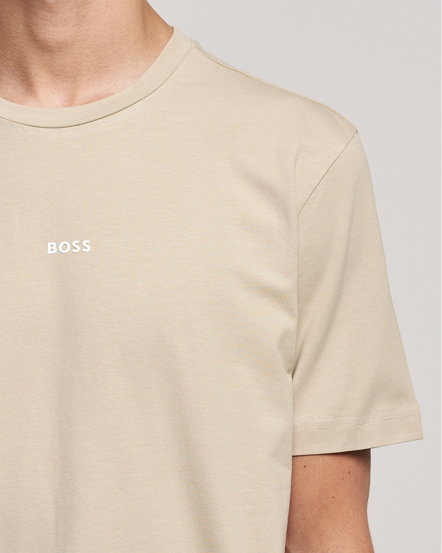 Herren | T-Shirts | BOSS ORANGE | BOSS Casual Tchup Logo Crew Neck Tee Light Beige