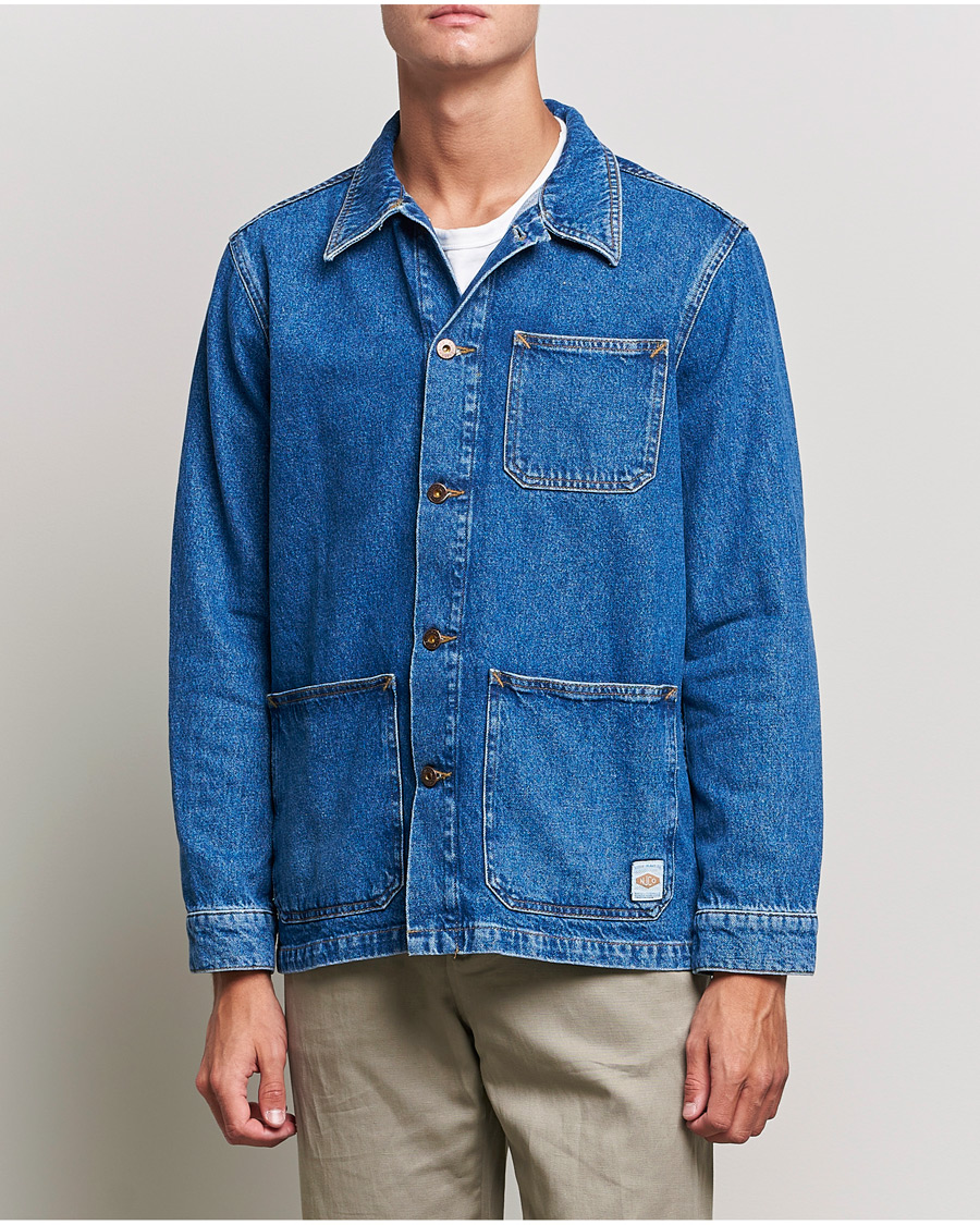 Herren | Hemden | Nudie Jeans | Barney Worker Denim Overshirt 90s Blue Denim