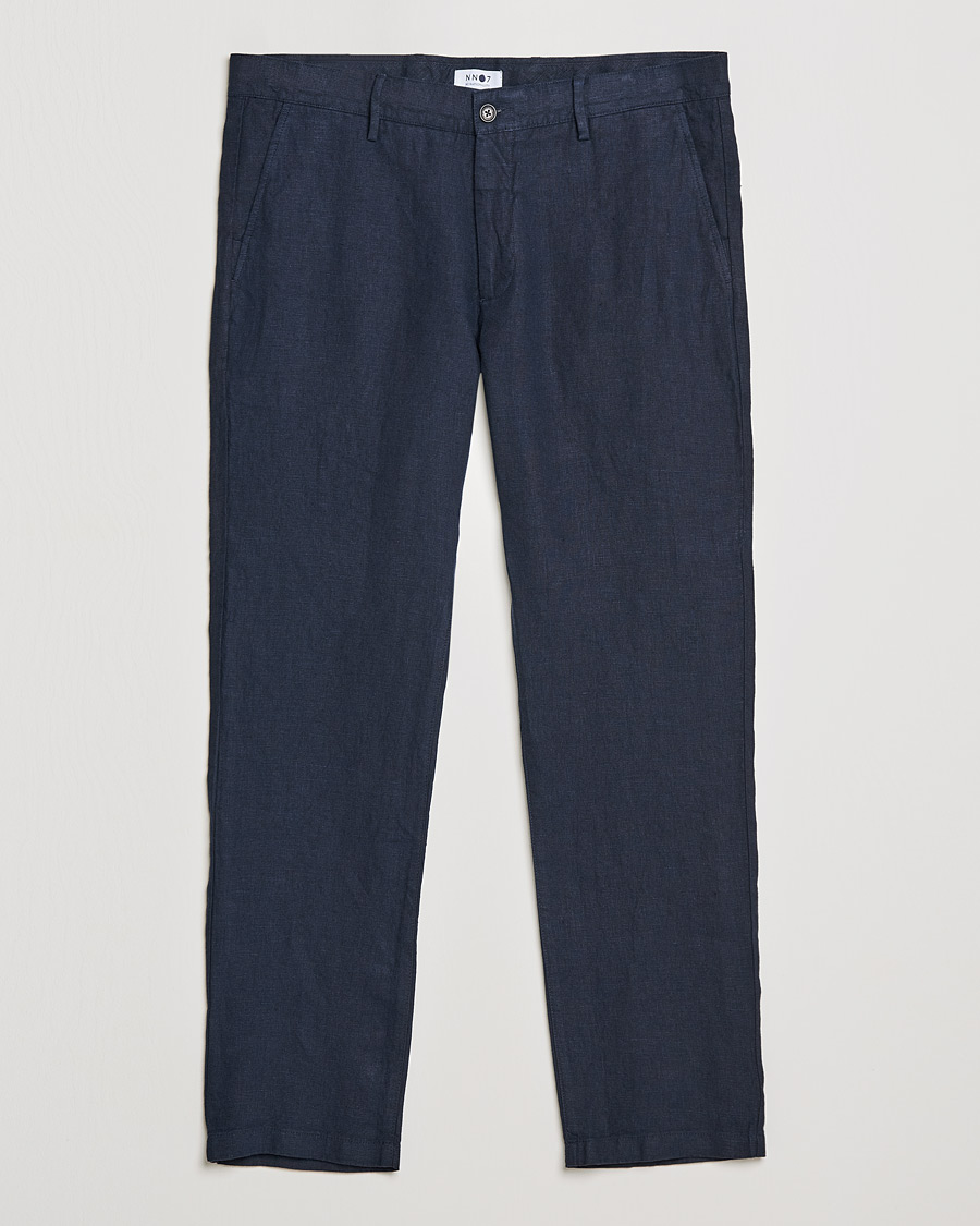 Herren | Hosen | NN07 | Karl Linen Trousers Navy