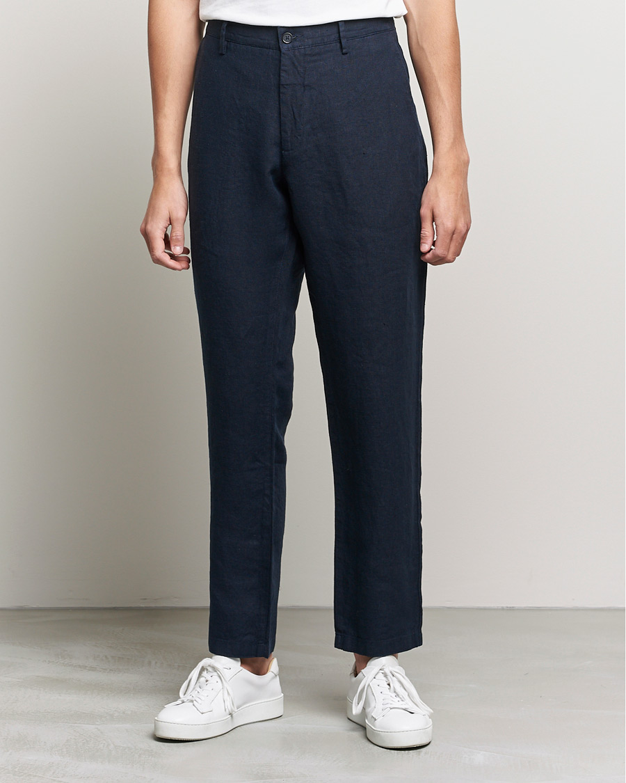 Herren | Hosen | NN07 | Karl Linen Trousers Navy