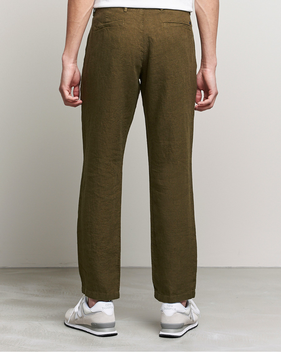 Herren | Hosen | NN07 | Karl Linen Trousers Dark Olive