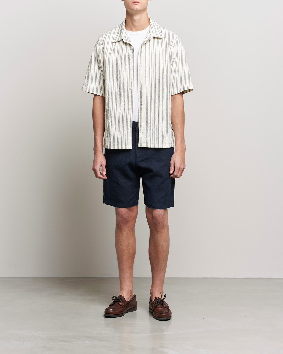 Herren | Shorts | NN07 | Crown Linen Shorts Navy