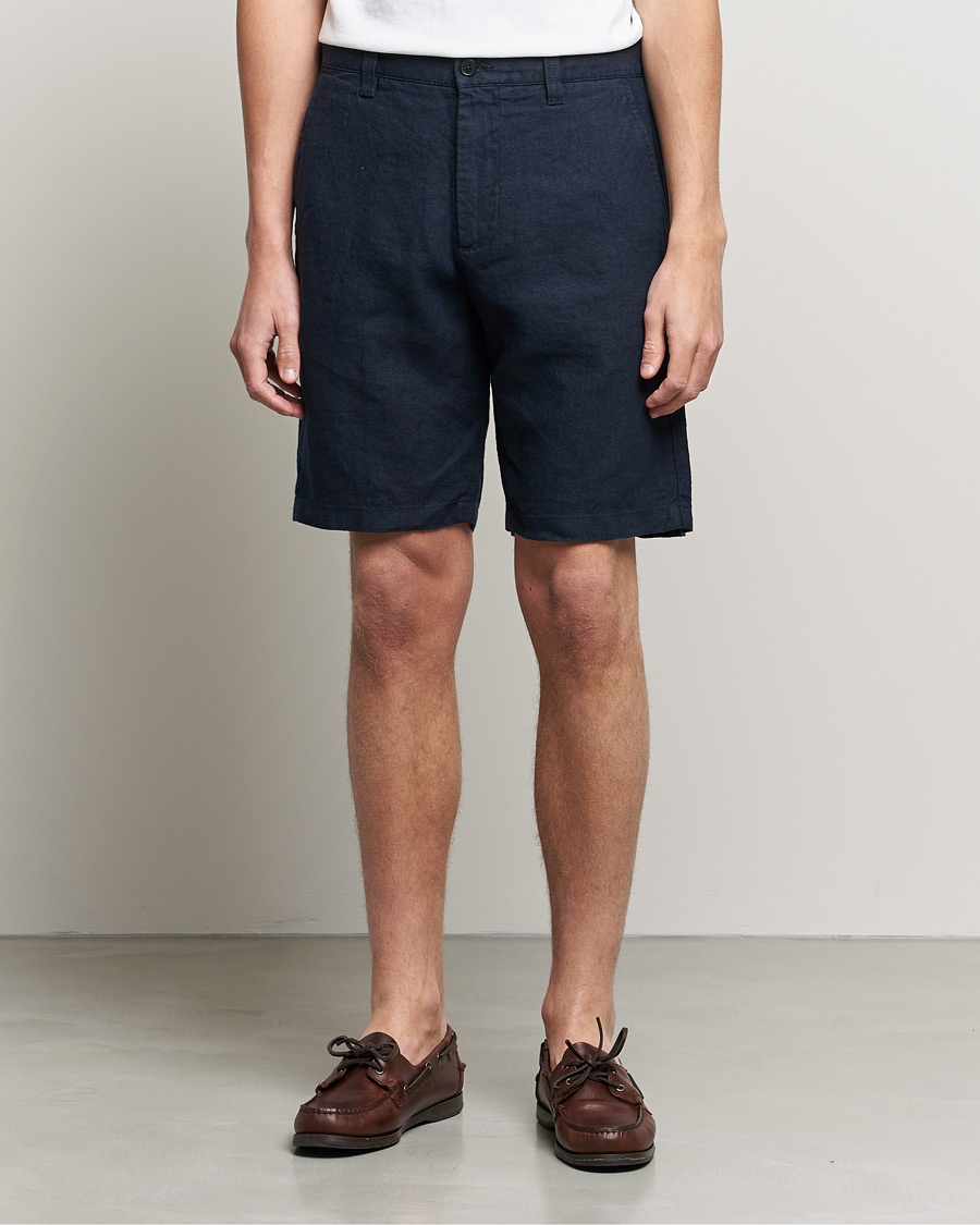 Herren | Shorts | NN07 | Crown Linen Shorts Navy