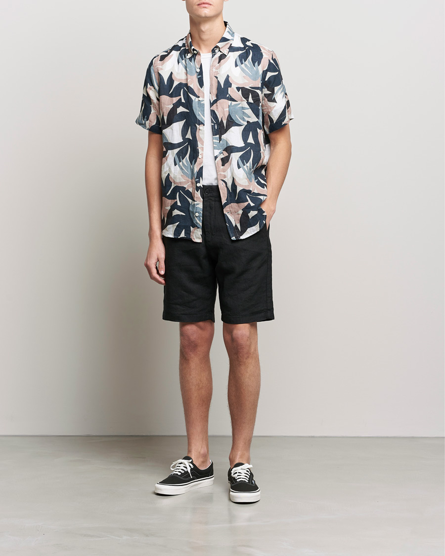 Herren | Shorts | NN07 | Crown Linen Shorts Black