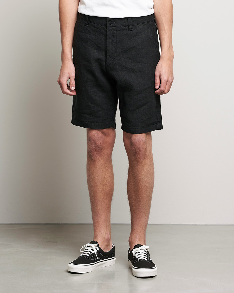 Herren | Shorts | NN07 | Crown Linen Shorts Black