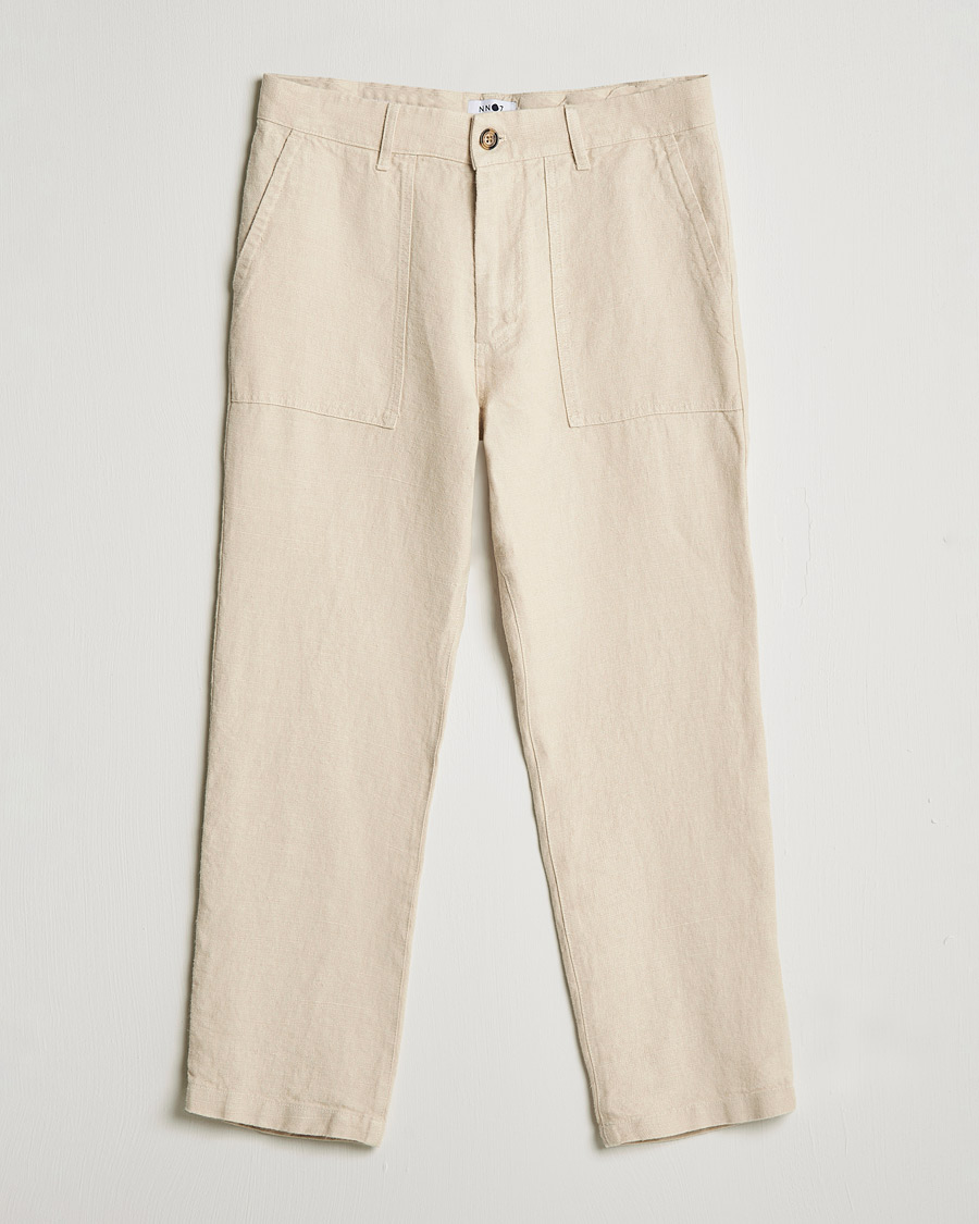 Herren | Hosen | NN07 | Nohr Heavy Linen Trousers Ecru