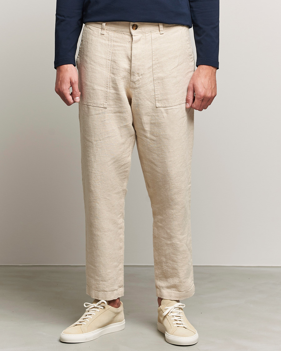 Herren | Hosen | NN07 | Nohr Heavy Linen Trousers Ecru