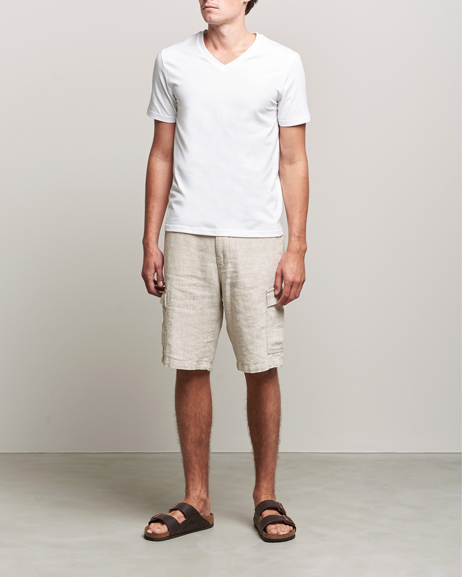 Herren | Shorts | NN07 | Arnie Cargo Linen Shorts Oat