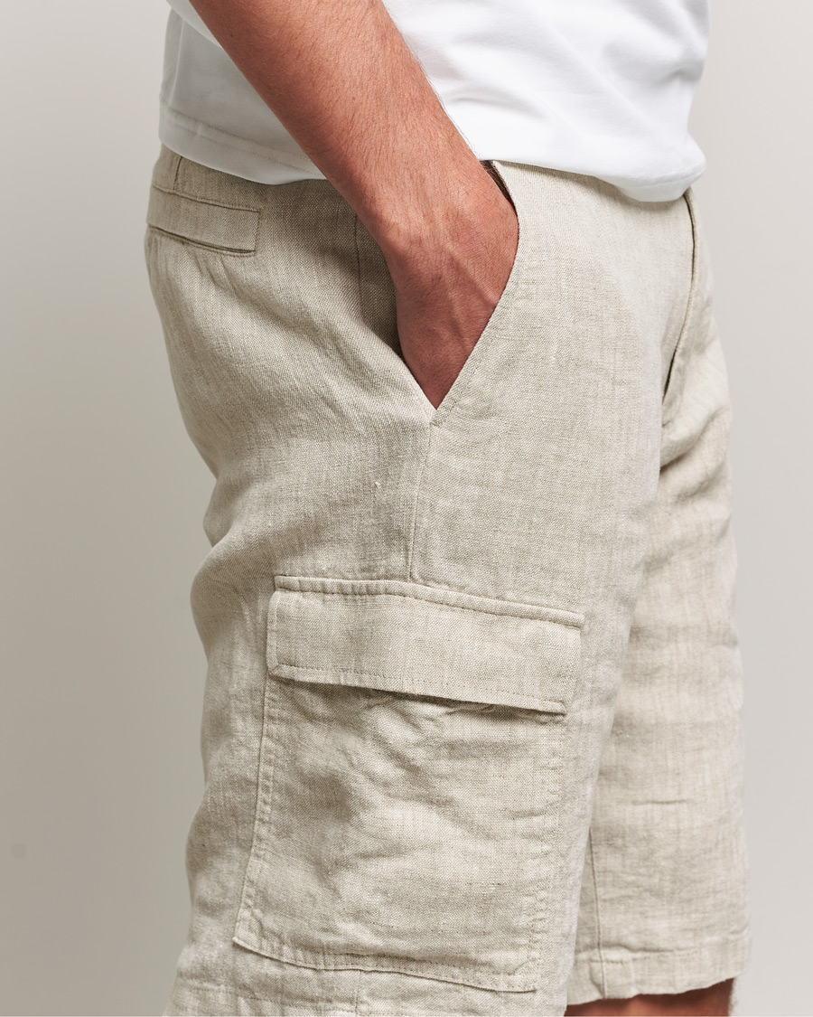 Herren | Shorts | NN07 | Arnie Cargo Linen Shorts Oat