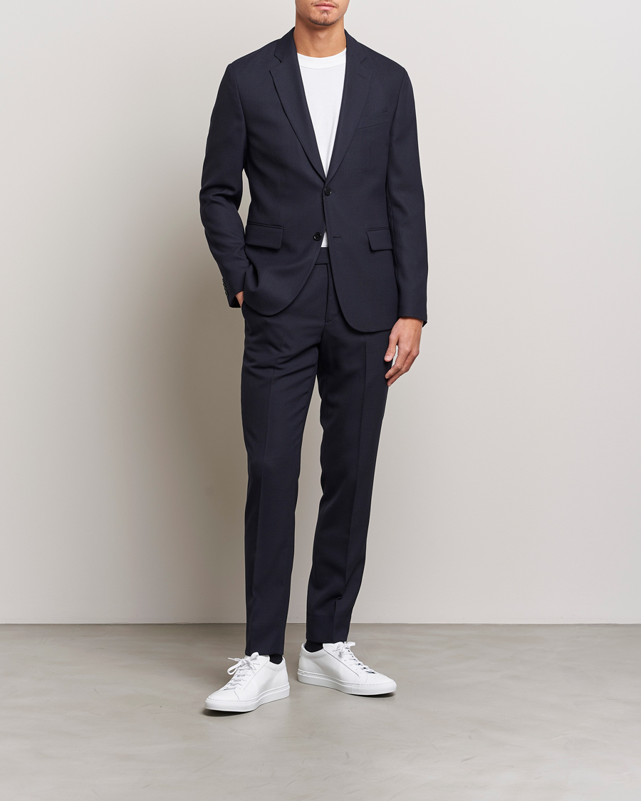 Herren | Sakkos | J.Lindeberg | Hopper Active Hopsack Blazer Navy