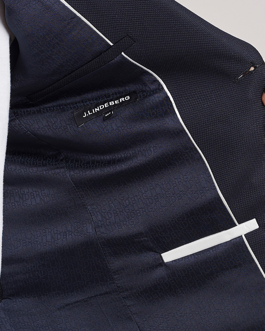 Herren | Sakkos | J.Lindeberg | Hopper Active Hopsack Blazer Navy