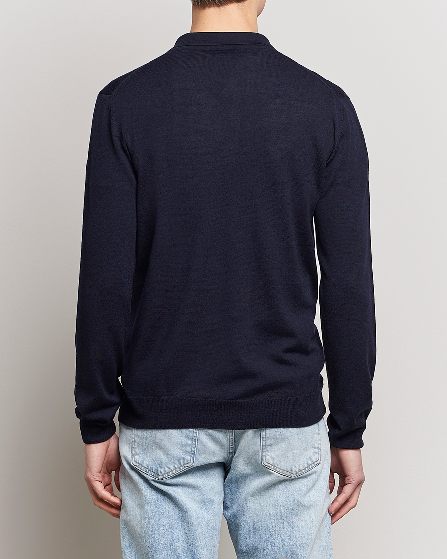 Herren | Pullover | J.Lindeberg | Noel Light Merino Polo Shirt Navy