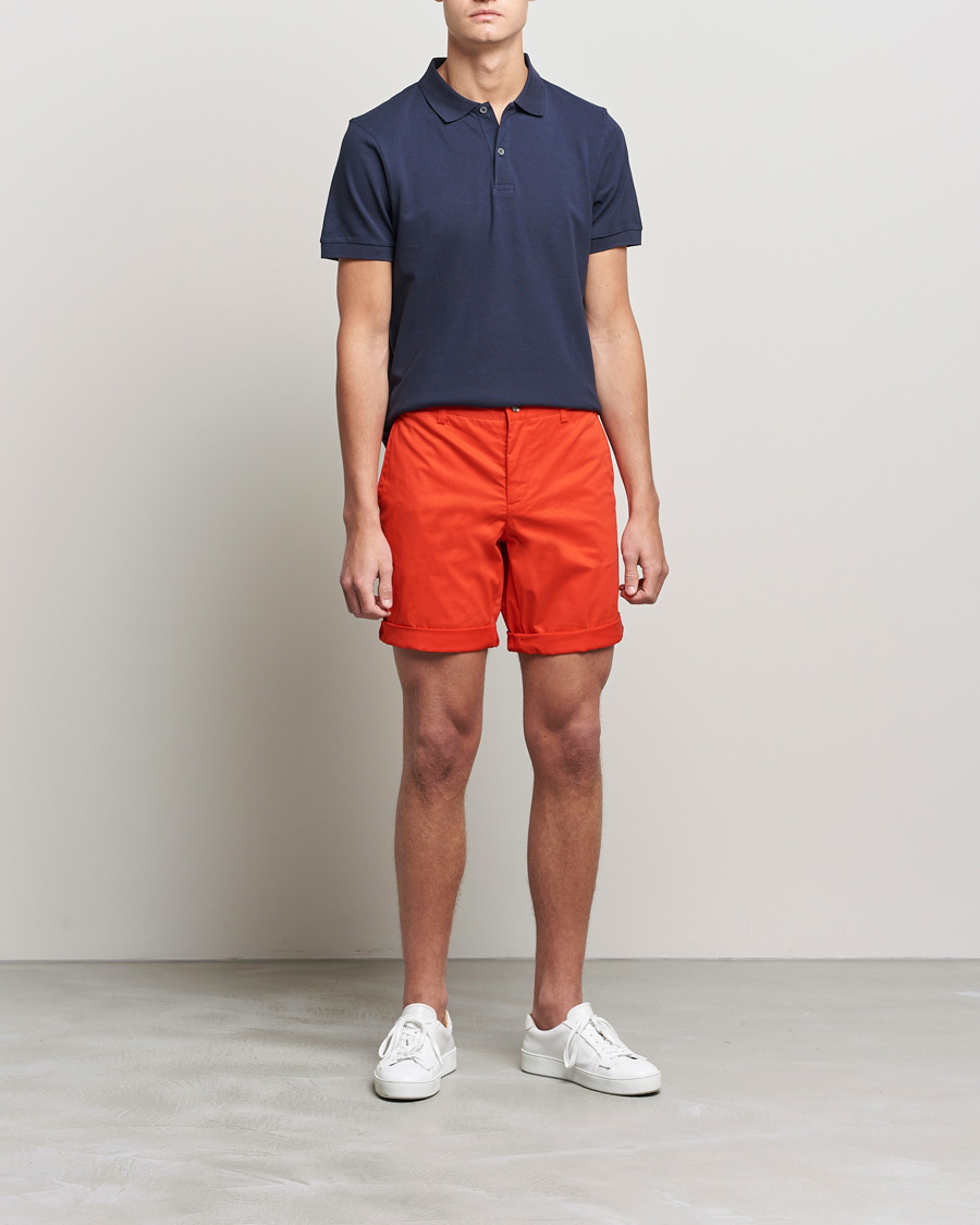 Herren | Shorts | J.Lindeberg | Nathan Super Satin Shorts Flame Scarlet