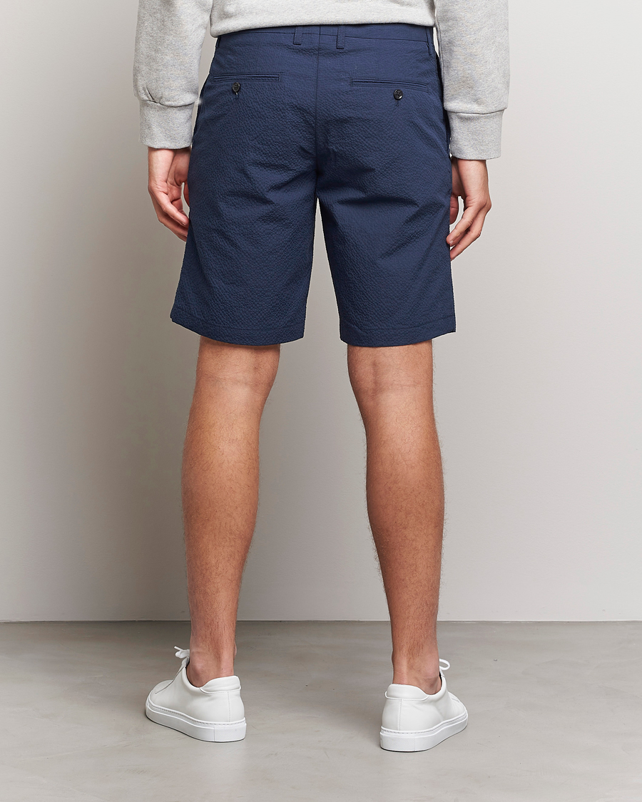 Herren | Shorts | J.Lindeberg | Nathan Seersucker Shorts Navy