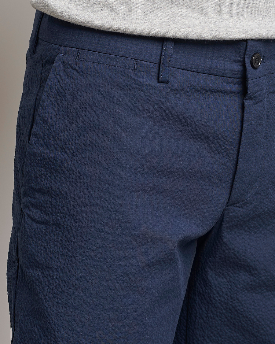 Herren | Shorts | J.Lindeberg | Nathan Seersucker Shorts Navy