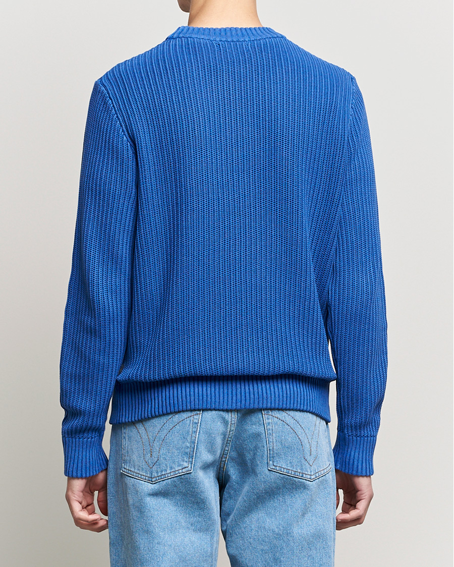 Herren | Pullover | J.Lindeberg | Coy Summer Structure Organic Cotton Sweater Royal Blue
