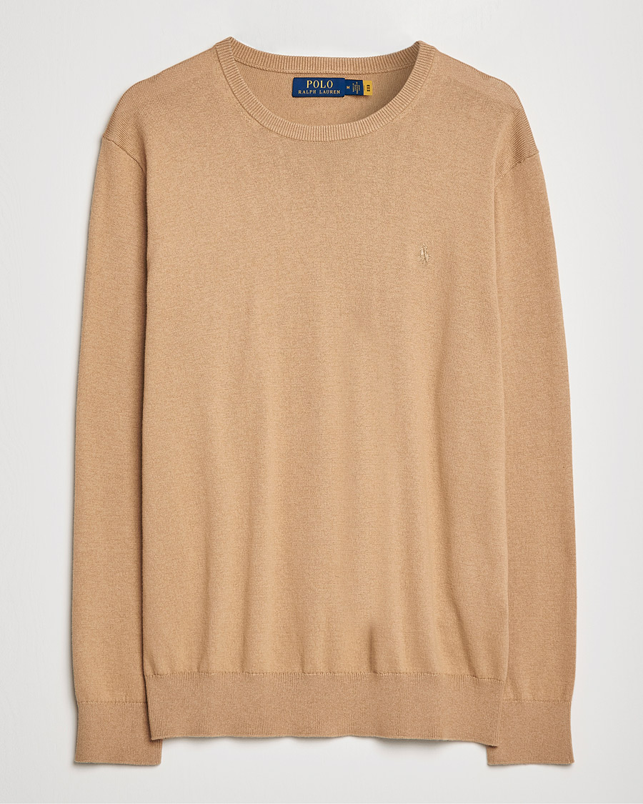 Herren | Pullover | Polo Ralph Lauren | Cotton/Cashmere Crew Neck Pullover Burlap Tan