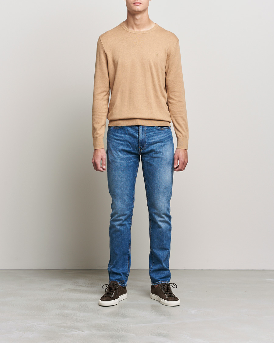 Herren | Pullover | Polo Ralph Lauren | Cotton/Cashmere Crew Neck Pullover Burlap Tan