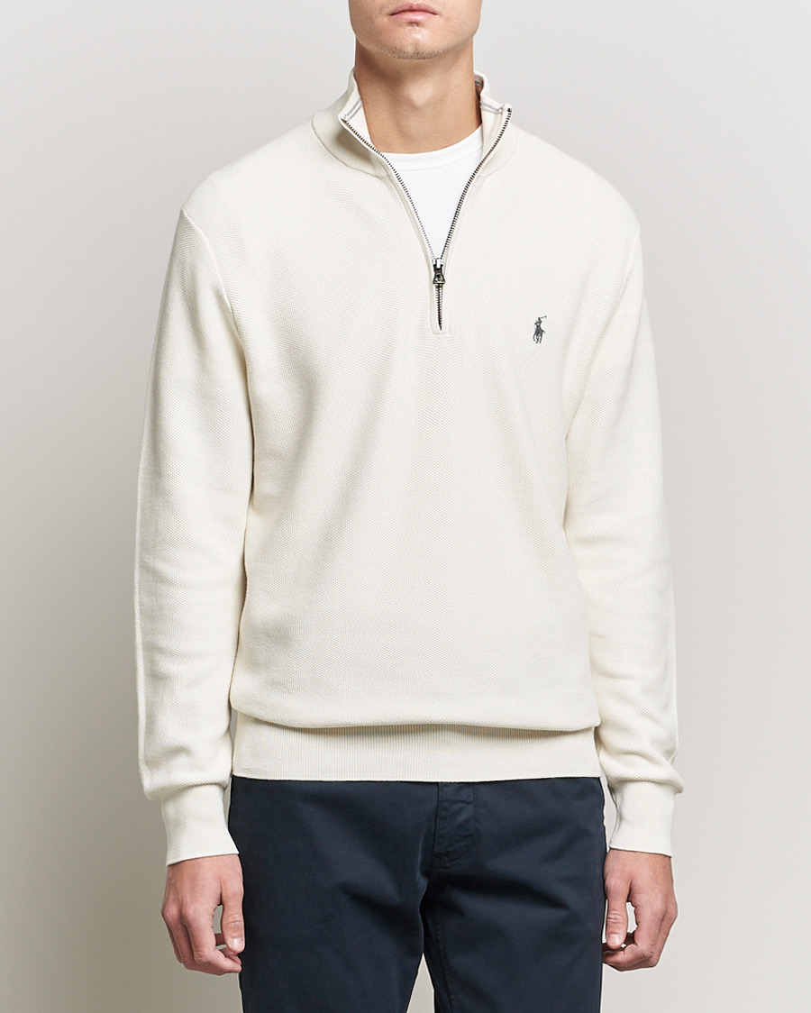 Herren | Pullover | Polo Ralph Lauren | Textured Half-Zip Antique Creme