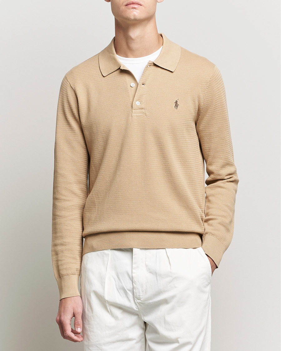 Herren | Pullover | Polo Ralph Lauren | Textured Knitted Polo Vintage Khaki