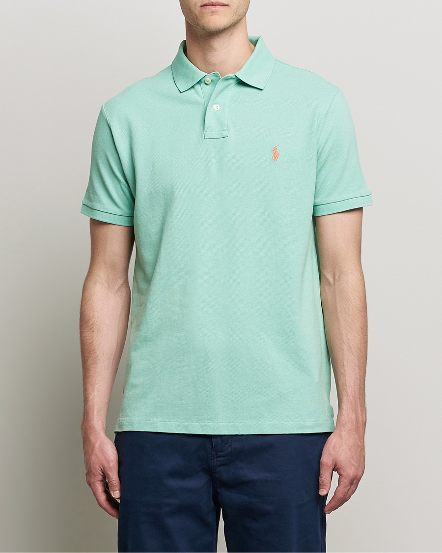 Herren | Poloshirts | Polo Ralph Lauren | Custom Slim Fit Polo Celadon Green