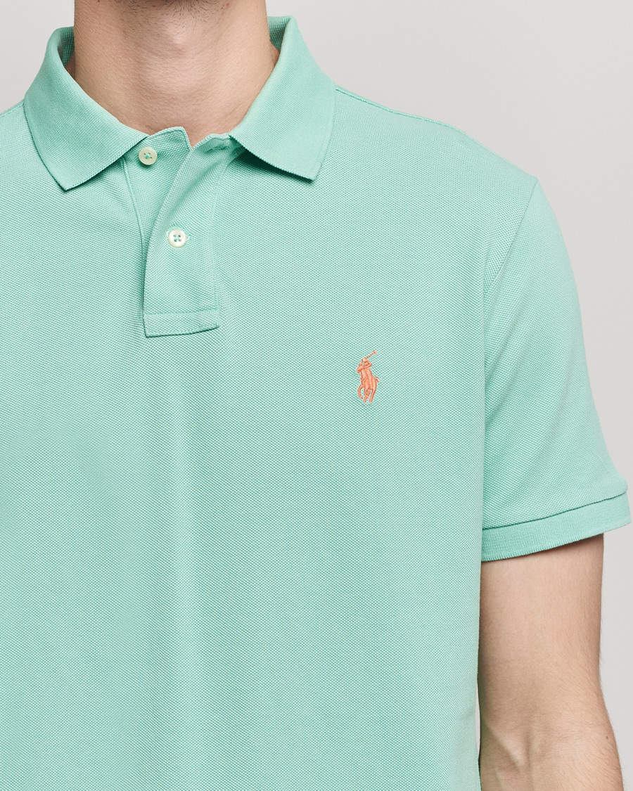 Herren | Poloshirts | Polo Ralph Lauren | Custom Slim Fit Polo Celadon Green