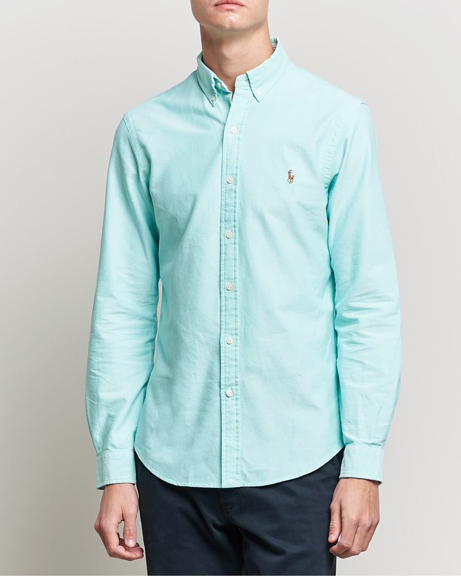 Herren | Hemden | Polo Ralph Lauren | Slim Fit Oxford Button Down Shirt Sunset Green
