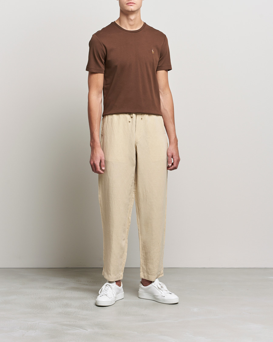 Herren | Hosen | Polo Ralph Lauren | Linen/Silk Drawstring Trousers Tallow Cream