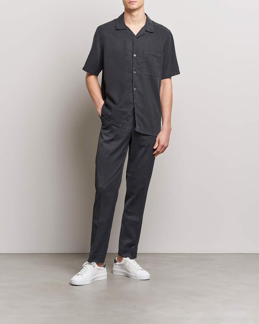 Herren | Hemden | A Day's March | Yamu Lyocell Shirt Off Black