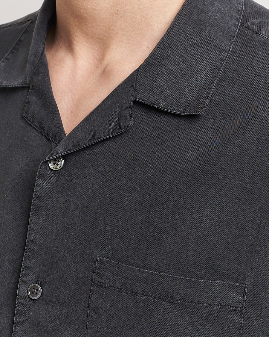 Herren | Hemden | A Day's March | Yamu Lyocell Shirt Off Black