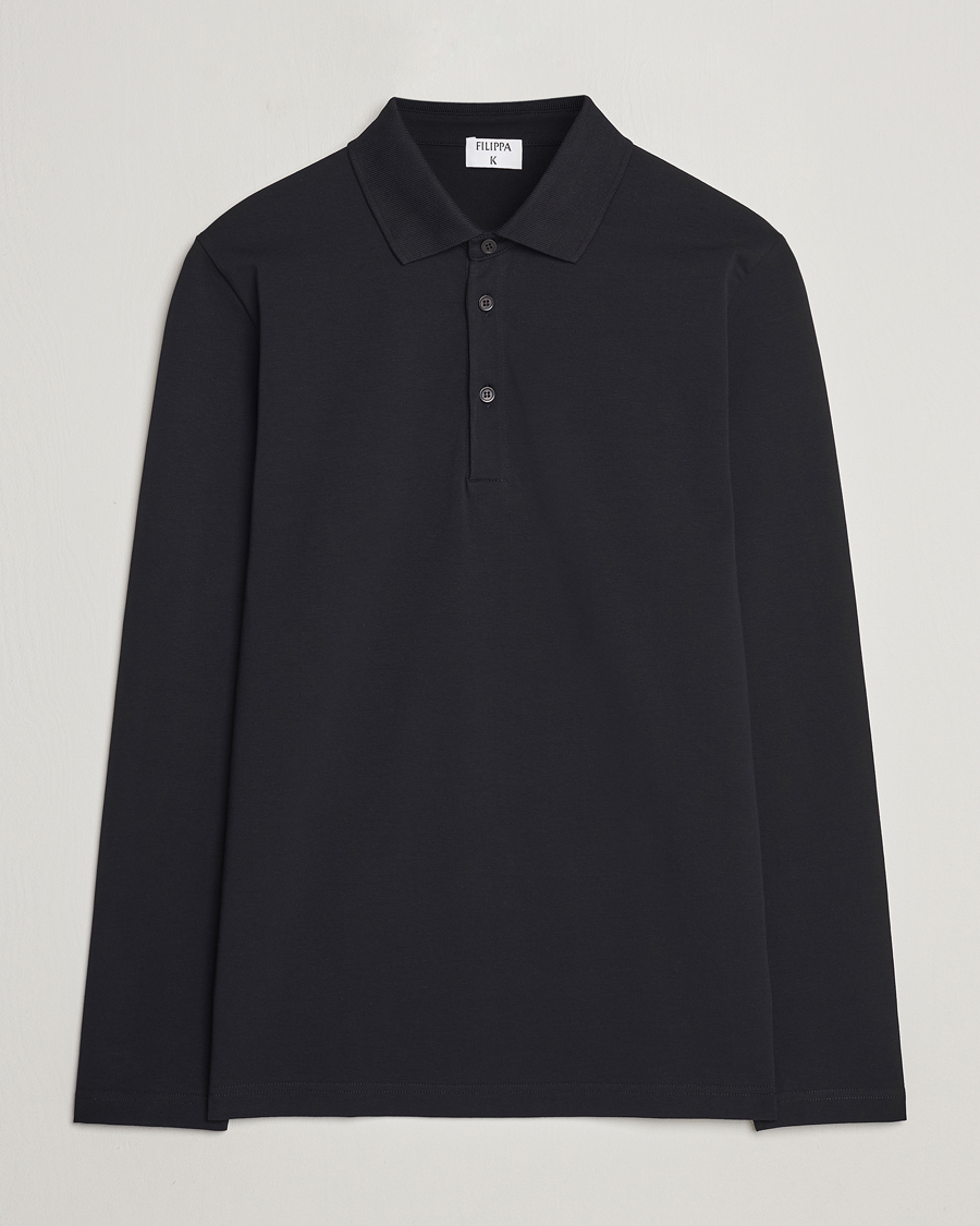 Herren | Poloshirts | Filippa K | Luke Lycra Poloshirt Black