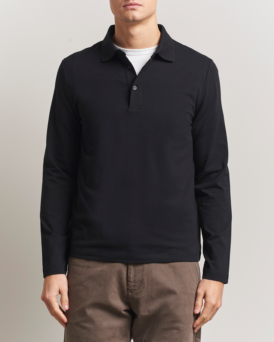 Herren | Poloshirts | Filippa K | Luke Lycra Poloshirt Black