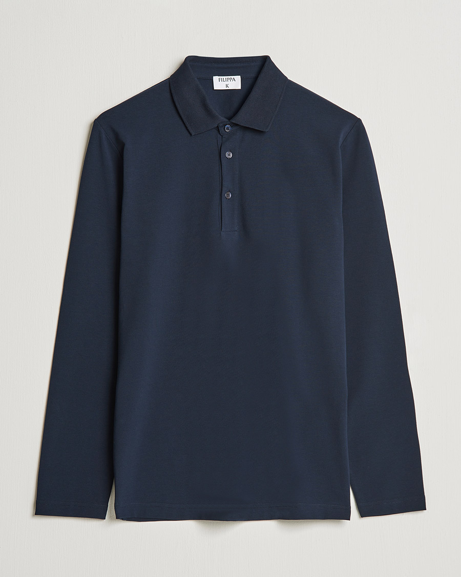 Herren | Poloshirts | Filippa K | Luke Lycra Poloshirt Navy