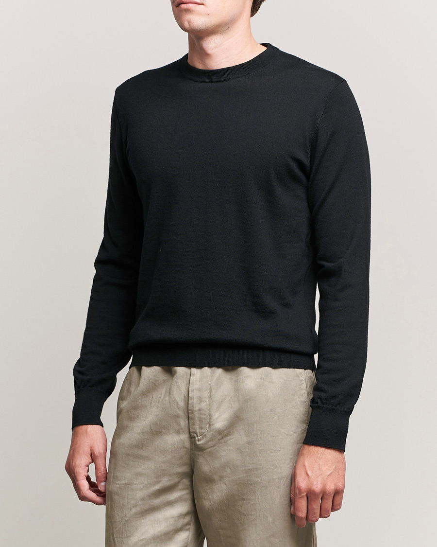 Herren | Pullover | Filippa K | Merino Round Neck Sweater Black