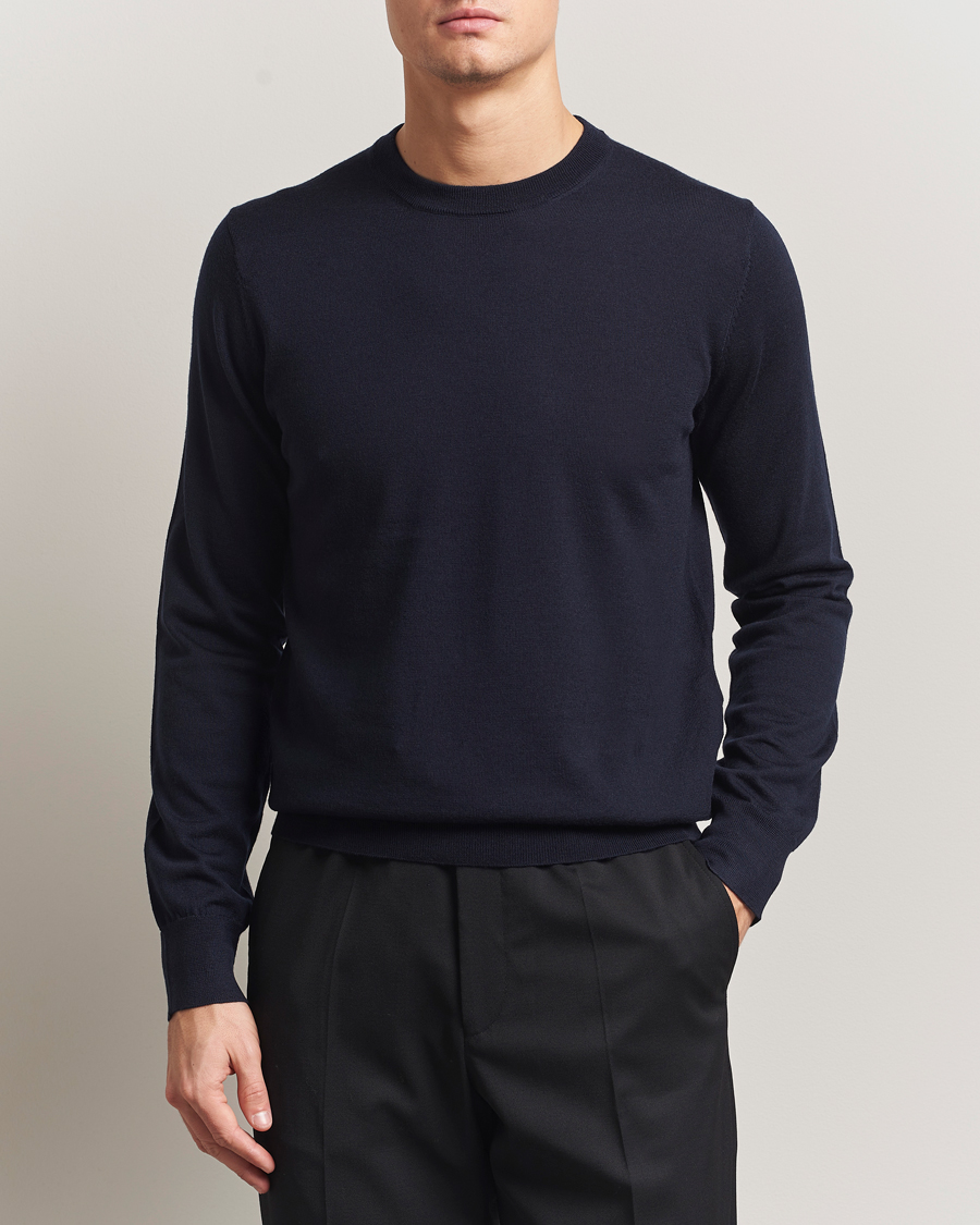 Herren | Pullover | Filippa K | Merino Round Neck Sweater Navy