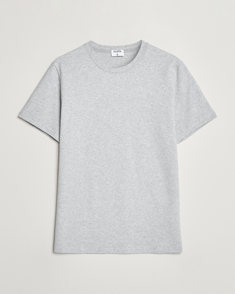 Herren | T-Shirts | Filippa K | Soft Lycra Tee Light Grey Melange