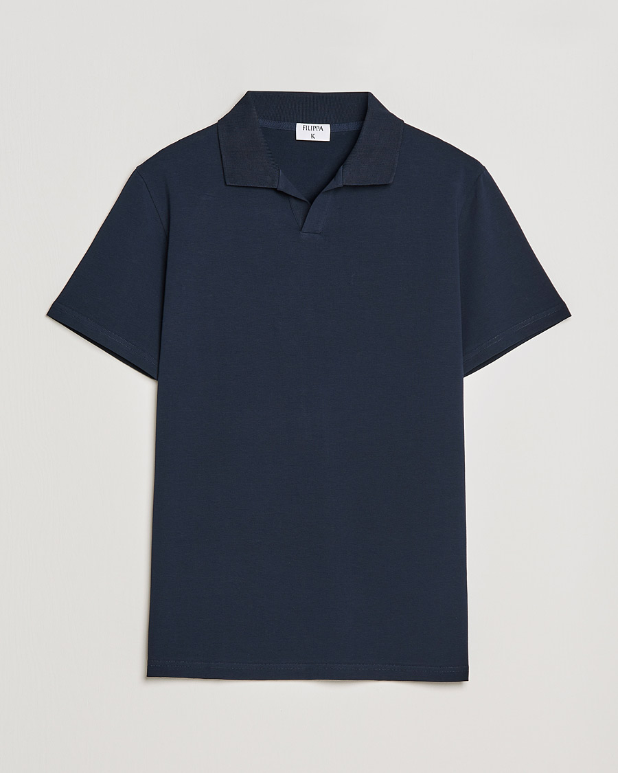 Herren | Poloshirts | Filippa K | Soft Lycra Polo Tee Navy