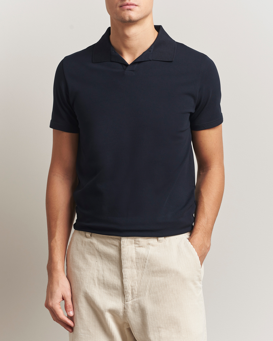 Herren | Poloshirts | Filippa K | Soft Lycra Polo Tee Navy
