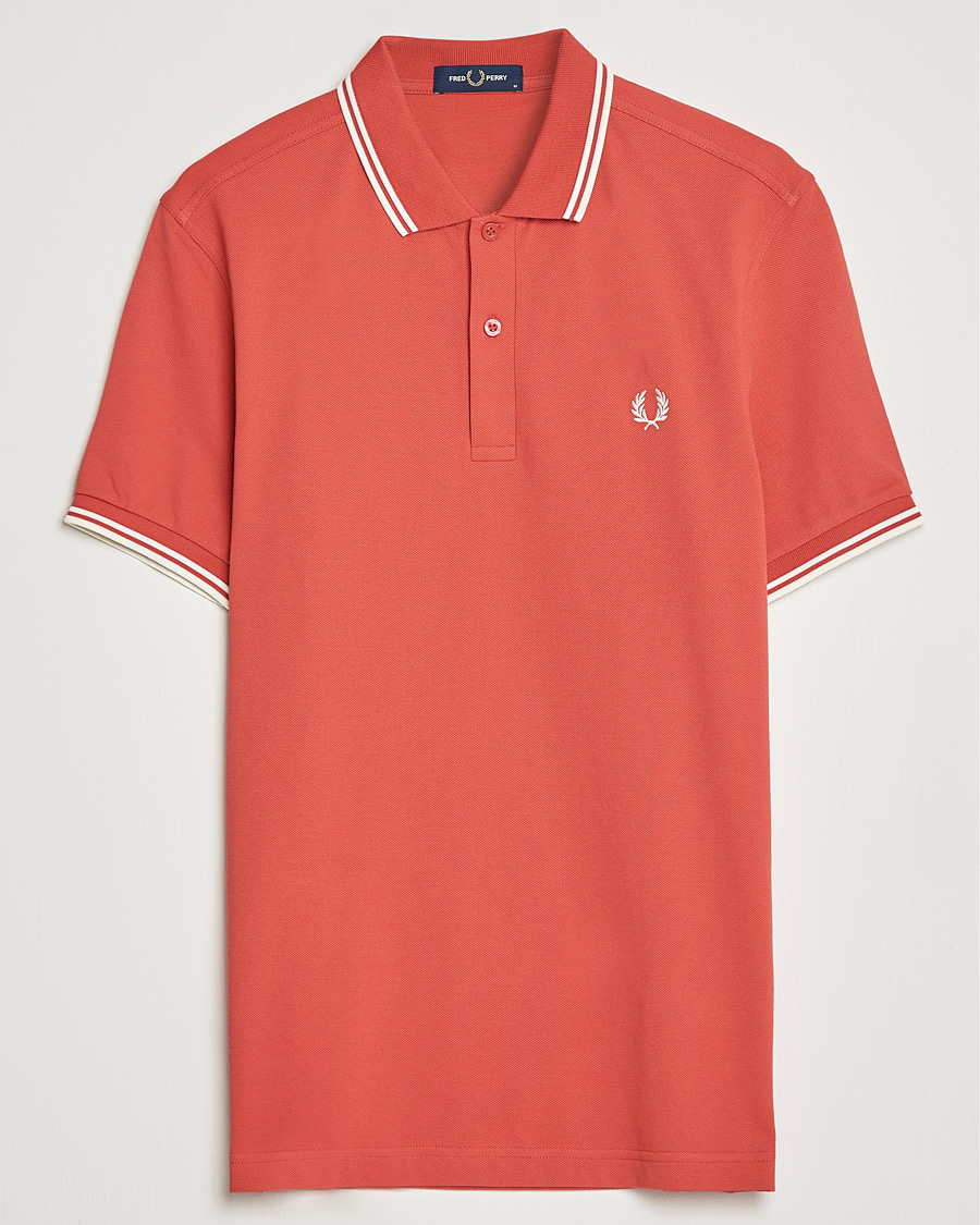 Herren | Poloshirts | Fred Perry | Twin Tip Polo Washed Red