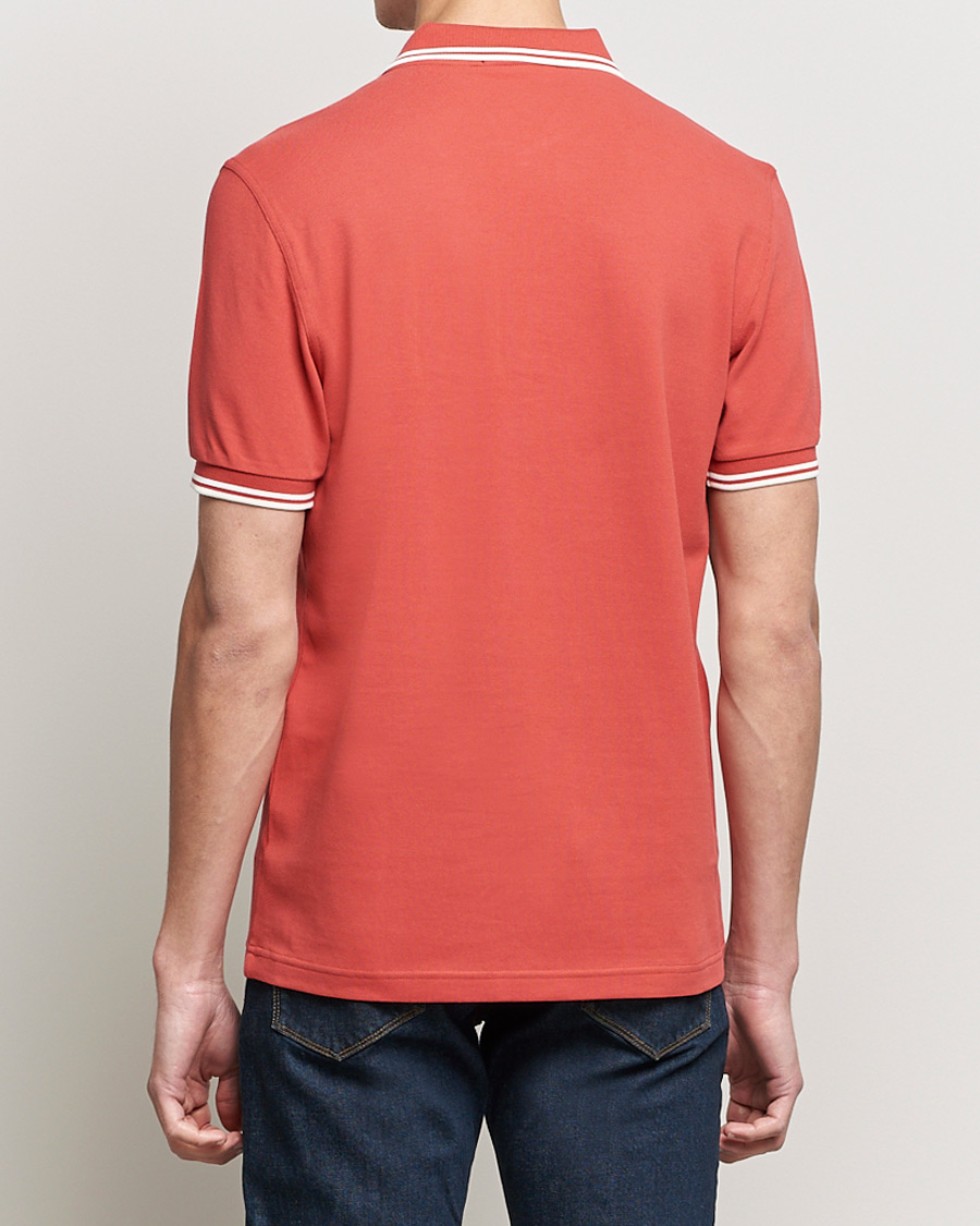 Herren | Poloshirts | Fred Perry | Twin Tip Polo Washed Red