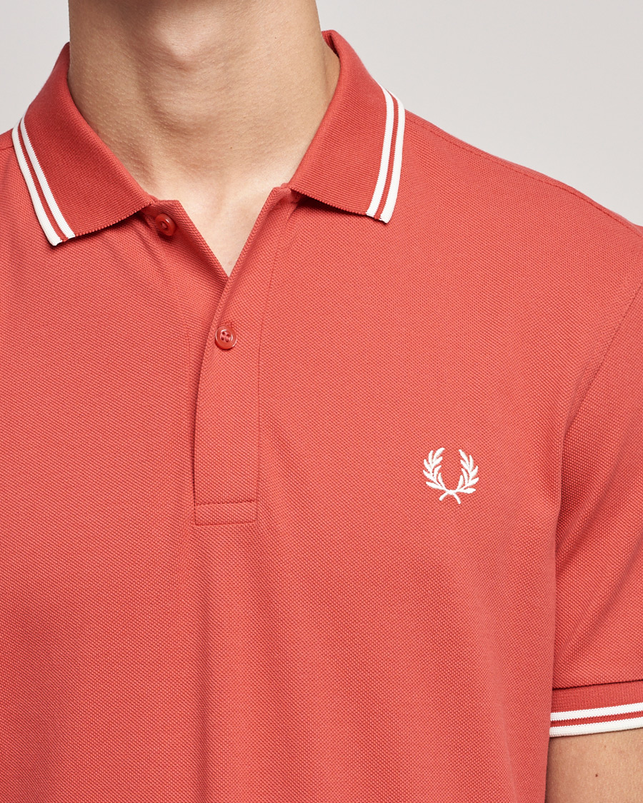 Herren | Poloshirts | Fred Perry | Twin Tip Polo Washed Red