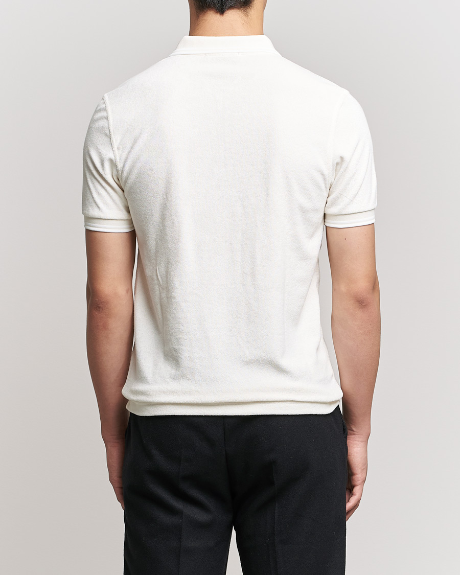 Herren | Poloshirts | Fred Perry | Towelling Zip Neck Polo Ecru