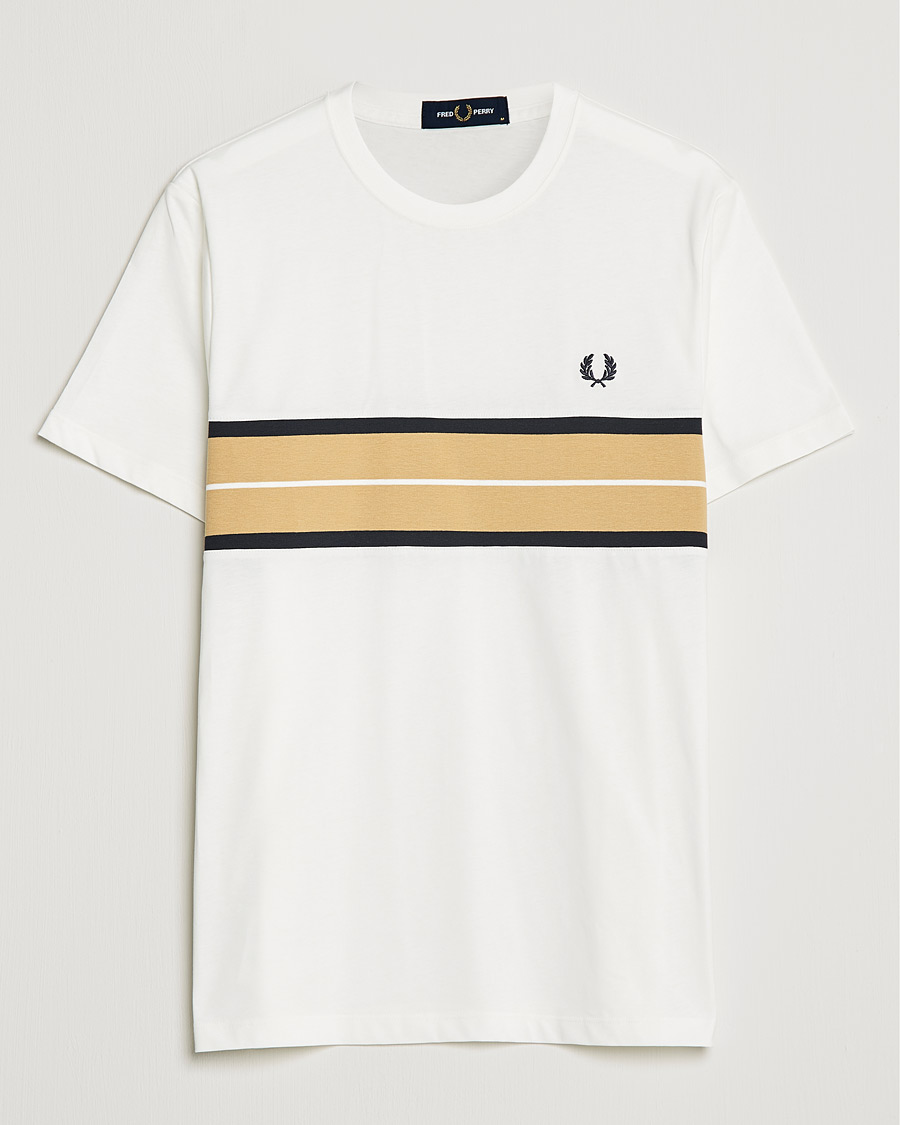 Herren | T-Shirts | Fred Perry | Tram Line Pannel Tee Snow White