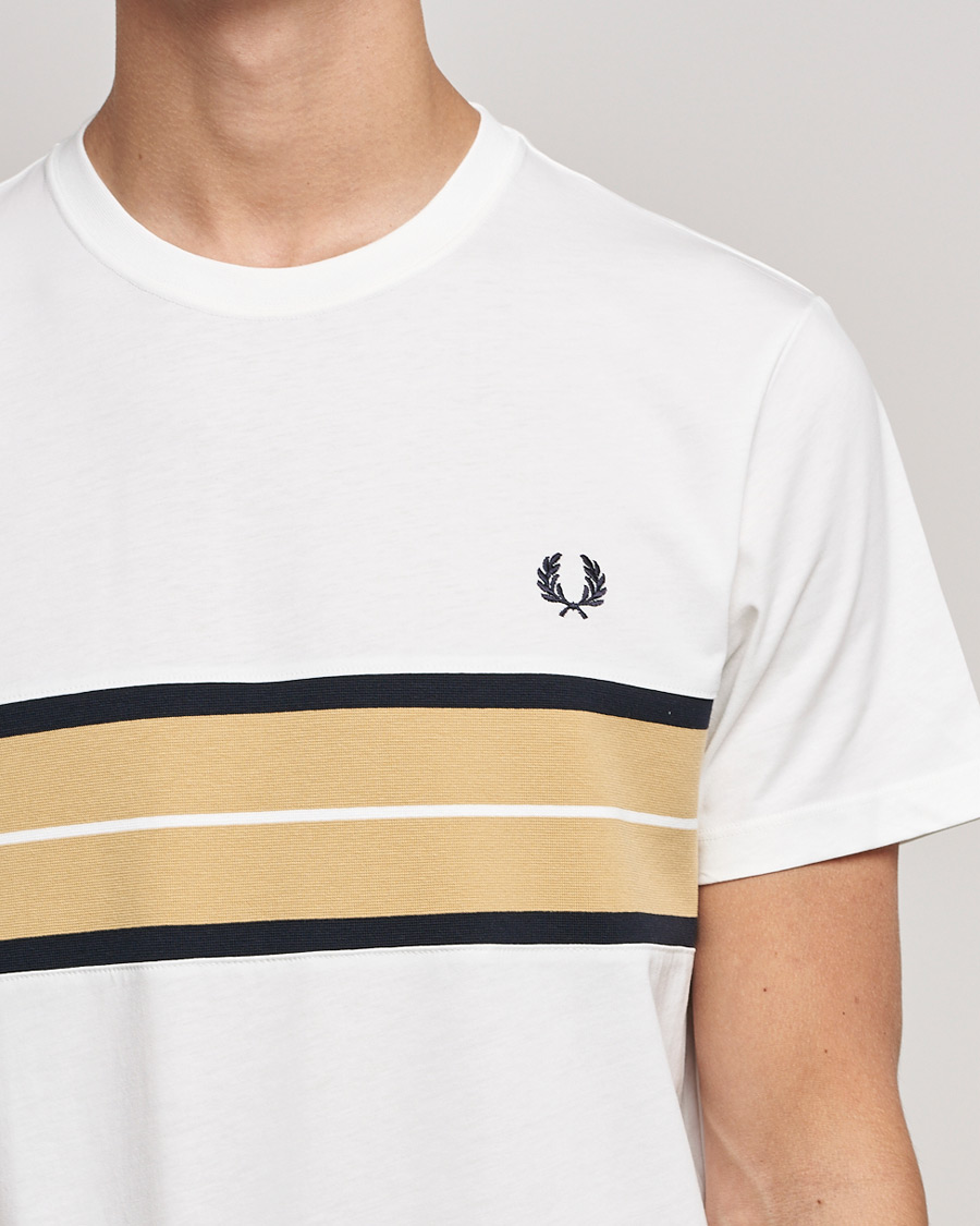 Herren | T-Shirts | Fred Perry | Tram Line Pannel Tee Snow White