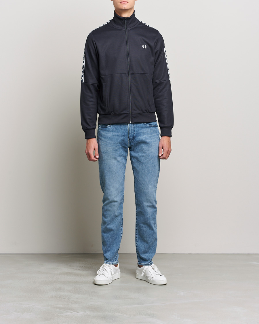 Herren | Pullover | Fred Perry | Pannel Taped Track Jacket Navy
