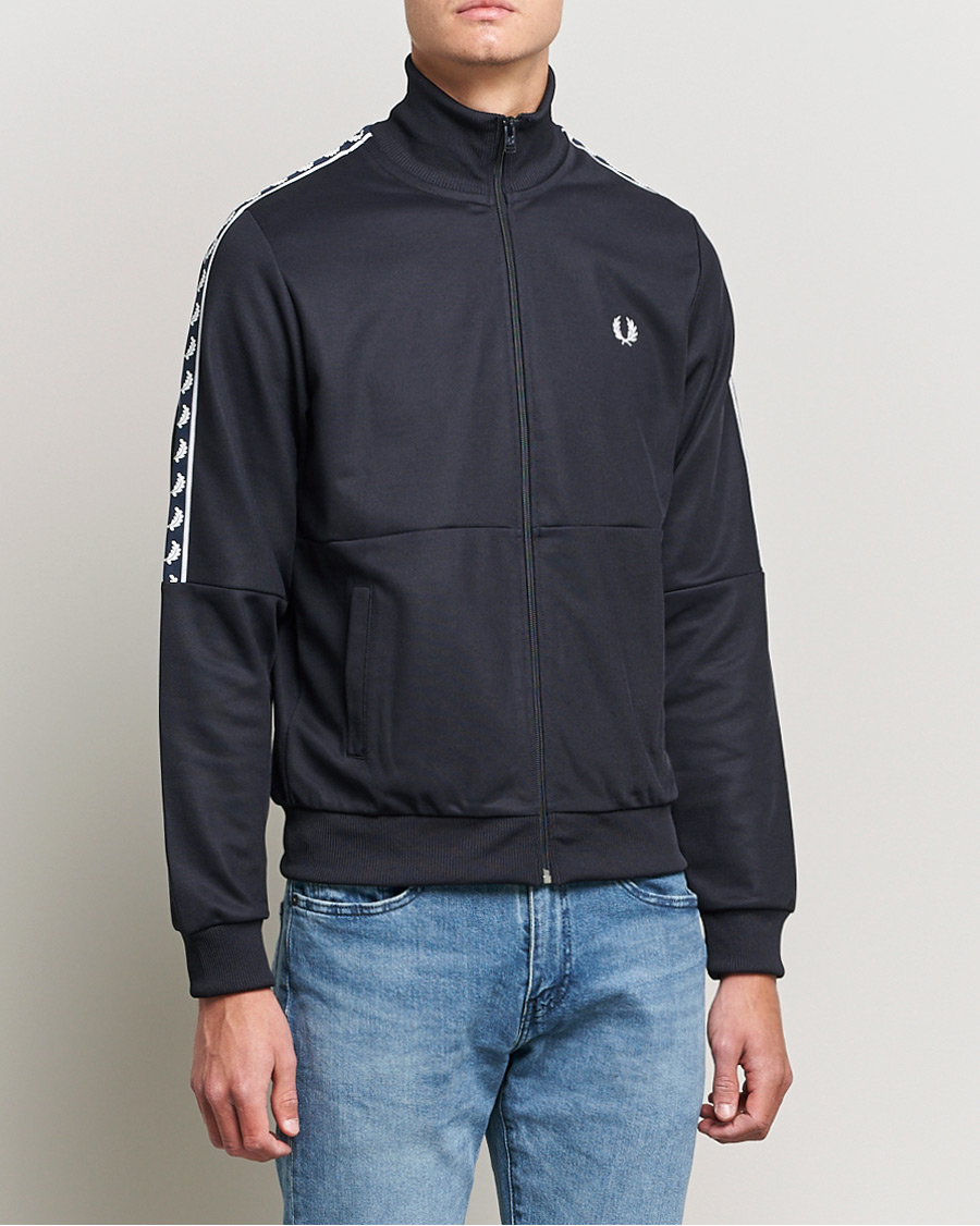 Herren | Pullover | Fred Perry | Pannel Taped Track Jacket Navy